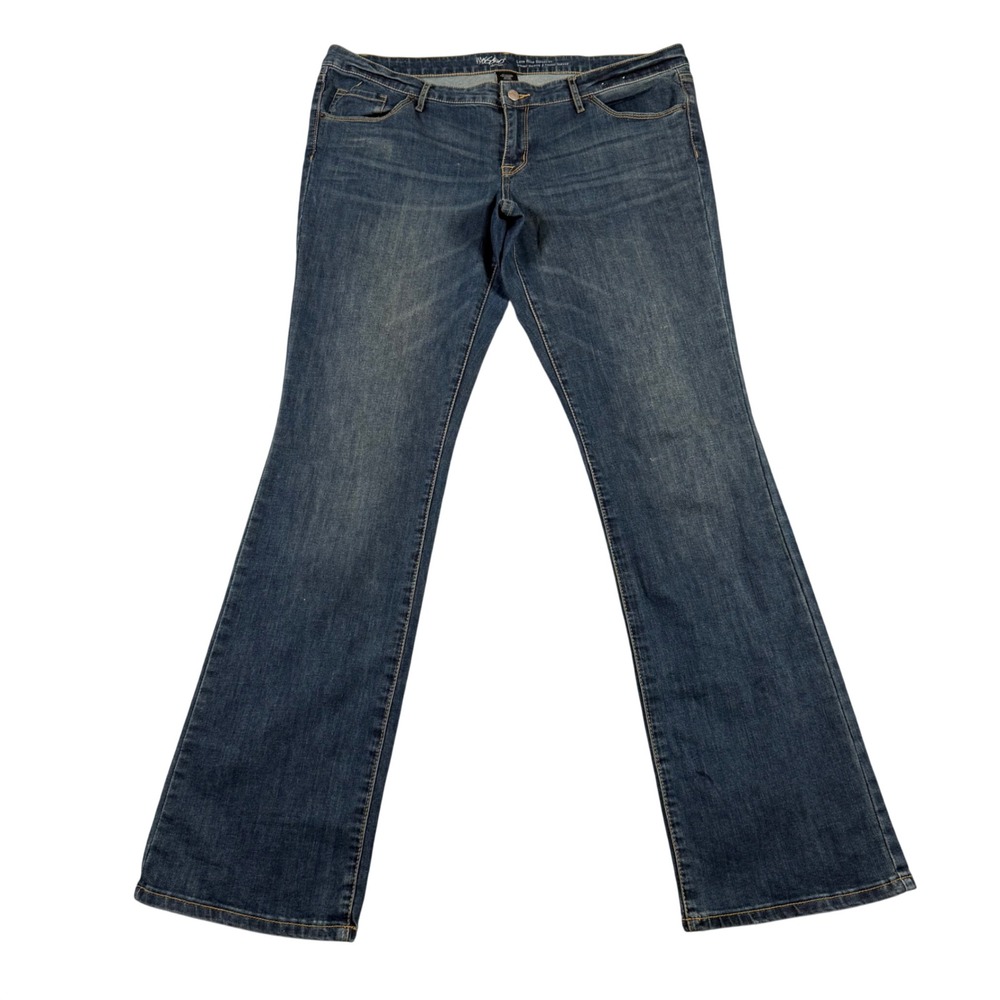 Mossimo Denim Low Rise Bootcut Jeans Dark Wash Stretch Size 16L Long 16 Tall